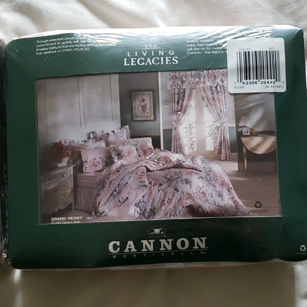 NWT 2 Canon Monticello Floral Twin Bedding Sets New Flat, Fitted & Pillowcase